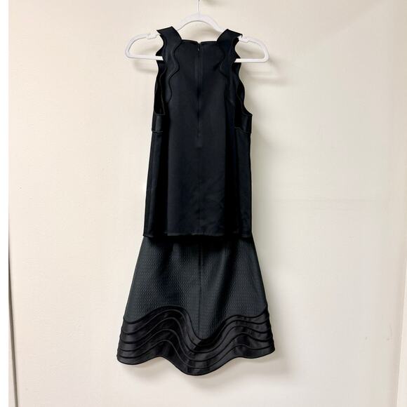 3.1 Phillip Lim Ric Rac Crepe Satin Tank Top & Mini Skirt Set Black Women's 0/00 - Picture 8 of 8